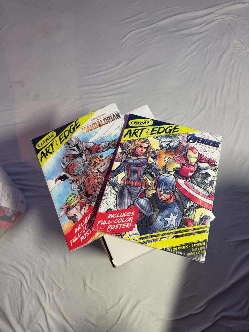 Crayola Art With Edge Coloring Book Set: Star Wars The Mandalorian and Marvel Av